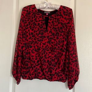 Vince Camuto Red and Black Leopard print size PXS
